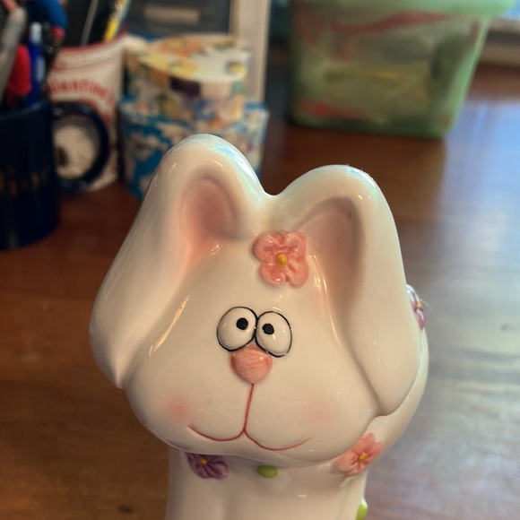 Adorable ceramic bunny ๐ฐ piggy bank from Hobby Lobby, excellent condition! - Picture 13 of 16